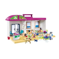 PLAYMOBIL® Bouwen & Constructie<Afhaalkliniek voor dieren 71715