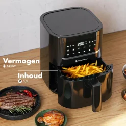 Kitchenbrothers Keukenapparaten>Airfryer – 3,3L – Zwart