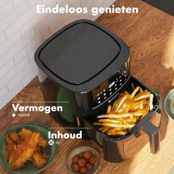 Kitchenbrothers Keukenapparaten<Airfryer – 6L – Zwart