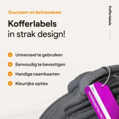 Thousandtravelmiles Kofferlabels>Aluminium Bagagelabel – 2 stuks – Paars