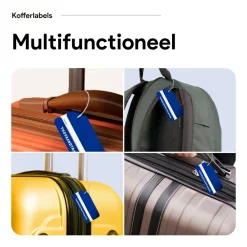 Thousandtravelmiles Kofferlabels<Aluminium Bagagelabel – 2 stuks – Blauw