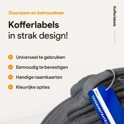 Thousandtravelmiles Kofferlabels<Aluminium Bagagelabel – 2 stuks – Blauw