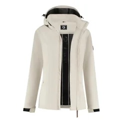 Travelin' Zomerjassen|Waterdichte Jassen<Alva Dames - Hardshell Jas - Waterdicht Zand