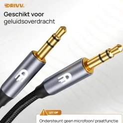 Drivv. Audio|Stekkers & Kabels<AUX Kabel 3.5mm - 3 Meter