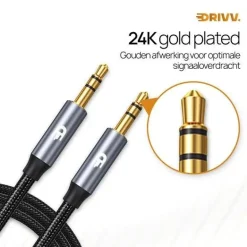 Drivv. Audio|Stekkers & Kabels<AUX Kabel 3.5mm - 3 Meter