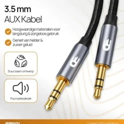 Drivv. Audio|Stekkers & Kabels<AUX Kabel 3.5mm - 3 Meter