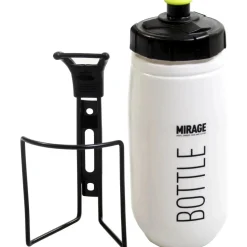 MIRAGE Drinkflessen & Bidons>bidon met houder 600cc wit