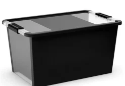 Kis Opbergmanden En- Kratten<Bi Opbergbox L - 40L - zwart/transparant