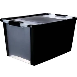 Kis Opbergmanden En- Kratten<Bi Opbergbox L - 40L - zwart/transparant
