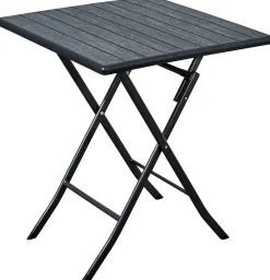 Erro Campingtafels>Bistrotafel 62x62cm - zwart - houtlook