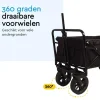 Brasq Bolderkarren|Bolderkarren>Bolderkar Deluxe- Opvouwbaar - 100kg -Zwart