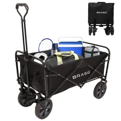 Brasq Bolderkarren|Bolderkarren<Bolderkar - Opvouwbaar - 80 KG Zwart
