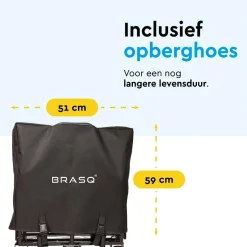 Brasq Bolderkarren|Bolderkarren<Bolderkar - Opvouwbaar - 80 KG Zwart