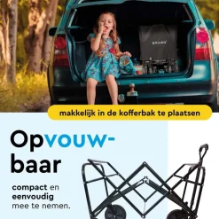 Brasq Bolderkarren|Bolderkarren<Bolderkar - Opvouwbaar - 80 KG Zwart