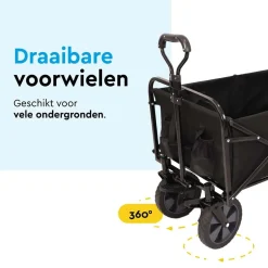 Brasq Bolderkarren|Bolderkarren<Bolderkar - Opvouwbaar - 80 KG Zwart