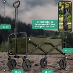 Avalo Bolderkarren|Bolderkarren<Bolderkar Opvouwbaar XL Groen