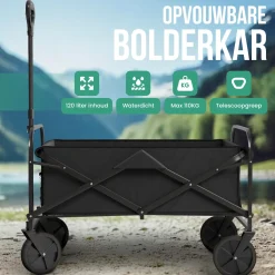 Avalo Bolderkarren|Bolderkarren<Bolderkar Opvouwbaar XL Zwart