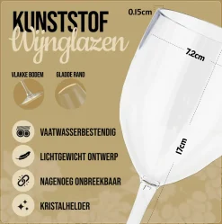 Mydrinkglass Bekers & Glazen>Camping wijnglazen – 4 stuks – onbreekbaar