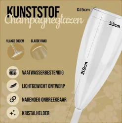 Mydrinkglass Bekers & Glazen<Camping champagneglazen – 4 stuks – onbreekbaar