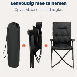 Trvlmore Campingstoelen>Campingstoel Luxe Duo – Draagtas – Zwart