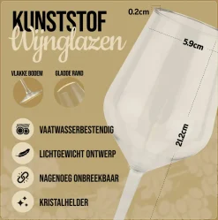 Mydrinkglass Bekers & Glazen<Camping wijnglazen – 2 stuks – onbreekbaar