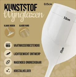 Mydrinkglass Bekers & Glazen<Camping wijnglazen – 4 stuks – onbreekbaar