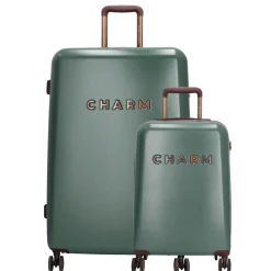 Charm London Koffers & Trolleys<Capetown - Kofferset 2-dlg - 75/55cm - TSA-slot Donker Groen