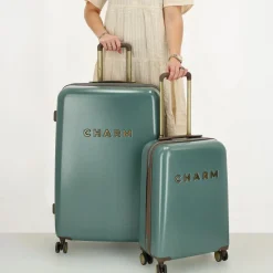 Charm London Koffers & Trolleys<Capetown - Kofferset 2-dlg - 75/55cm - TSA-slot Donker Groen