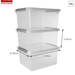 Sunware Opbergmanden En- Kratten>Comfort line - Opbergbox - 36L - 3-dlg