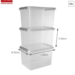 Sunware Opbergmanden En- Kratten>Comfort line - Opbergbox - 22L - 3-dlg