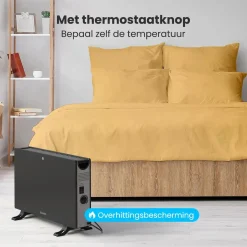 Auronic Kachels>Convectorkachel – 2000W – Zwart