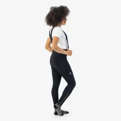 Rogelli Fietsbroeken|Fietsbroeken<Core - Fietsbroek Bretels Dames Zwart