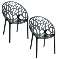 Garden Impressions Campingstoelen<Crystal 2st. zwarte Stoel