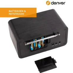 Denver Audio<DAB30B DAB+/FM Radio Wekkerfunctie Zwart