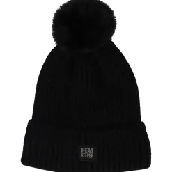 Heatkeeper Mutsen<Dames - Met Pompon - Muts Zwart