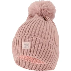 Heatkeeper Mutsen<Dames - Met Pompon - Muts Roze