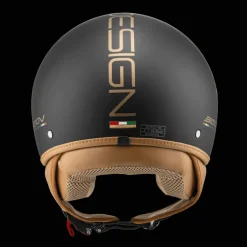 Beon Motorhelmen<Design Luxe Scooterhelm met vizier Matzwart
