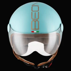 Beon Motorhelmen<Design Luxe Scooterhelm met vizier Mintgroen