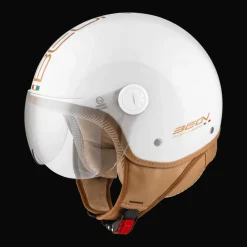 Beon Motorhelmen<Design Luxe Scooterhelm met vizier Wit