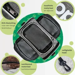 Gopets Autobenches & Accessoires>Draagtas Hond en Kat - 40x25x25cm - L