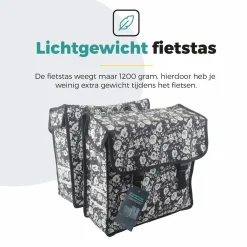 Voltano Fietstassen>Dubbele Fietstas Floral Elegance