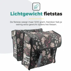 Voltano Fietstassen>Dubbele Fietstas Floral Elegance