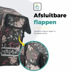 Voltano Fietstassen>Dubbele Fietstas Floral Elegance