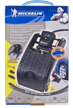 Michelin Autogereedschap<Dubbele Voetpomp - Inclusief digitale manometer