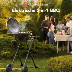 Kitchenbrothers Barbecues & Kooktoestellen>Elektrische BBQ – 2400W – Zwart