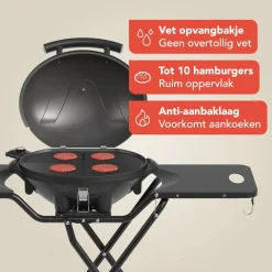 Kitchenbrothers Barbecues & Kooktoestellen>Elektrische BBQ – 2400W – Zwart