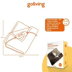 Goliving Warmtedekens>Elektrische Fleece Deken - 160x120cm