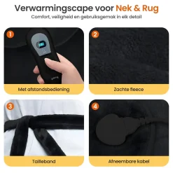 Goliving Warmtedekens<Elektrische Deken Voor Rug en Nek - 90 x 60cm Zwart
