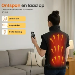 Goliving Warmtedekens<Elektrische Deken Voor Rug en Nek - 90 x 60cm Zwart