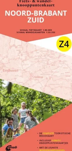 ANWB Fietskaarten|Fietskaarten>Fiets en wandelknooppuntenkaart Z4 Noord-Brabant zuid